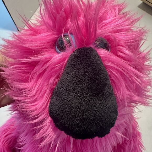 VTG Handmade Pink Fuzzy Hand Puppet Cuddly Critter Puppet 35 Inches By Cheryl - Picture 10 of 16